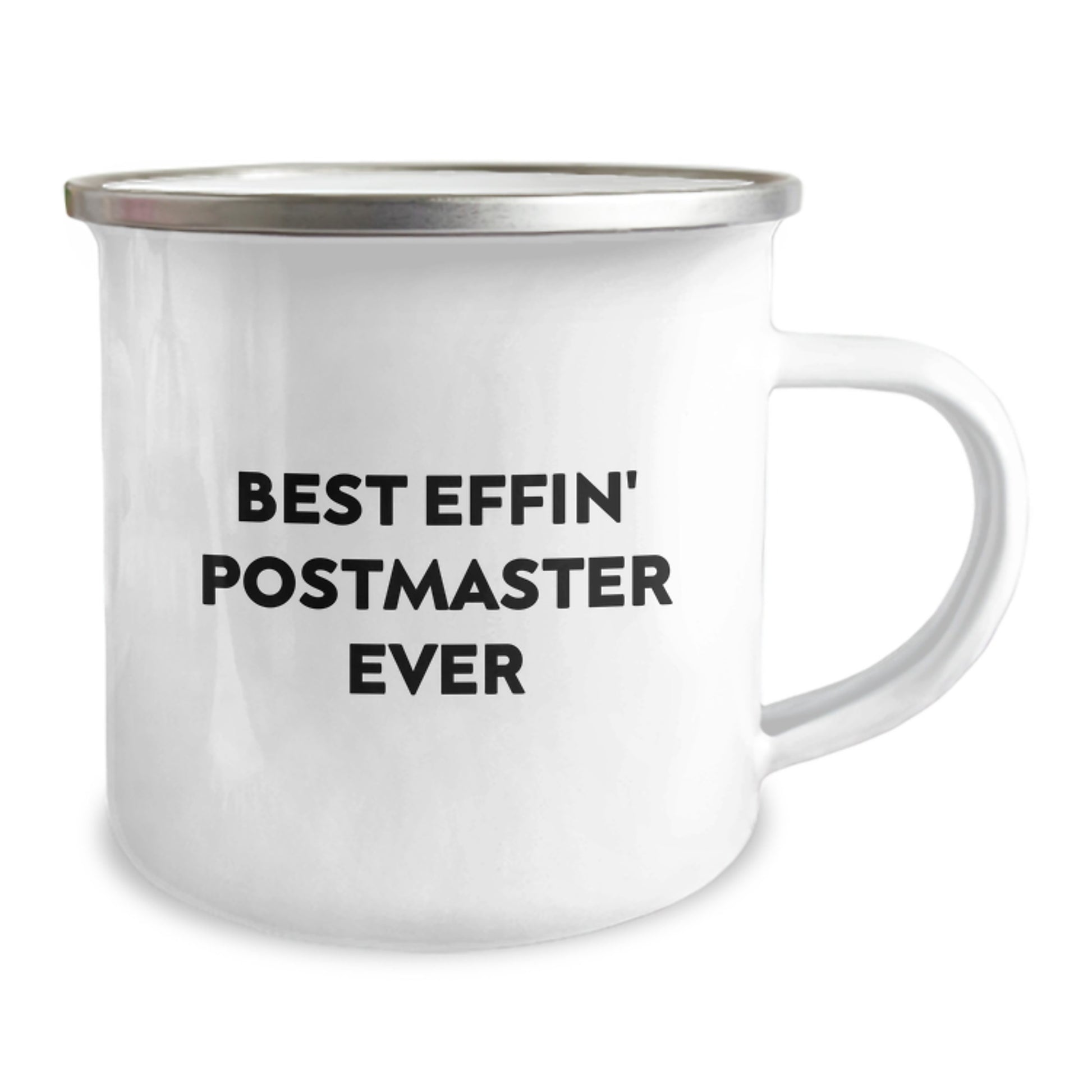 Funny Postmaster Gifts from Friends - Best Effin' Postmaster Ever Camping Mug for Men on Christmas - Image 2