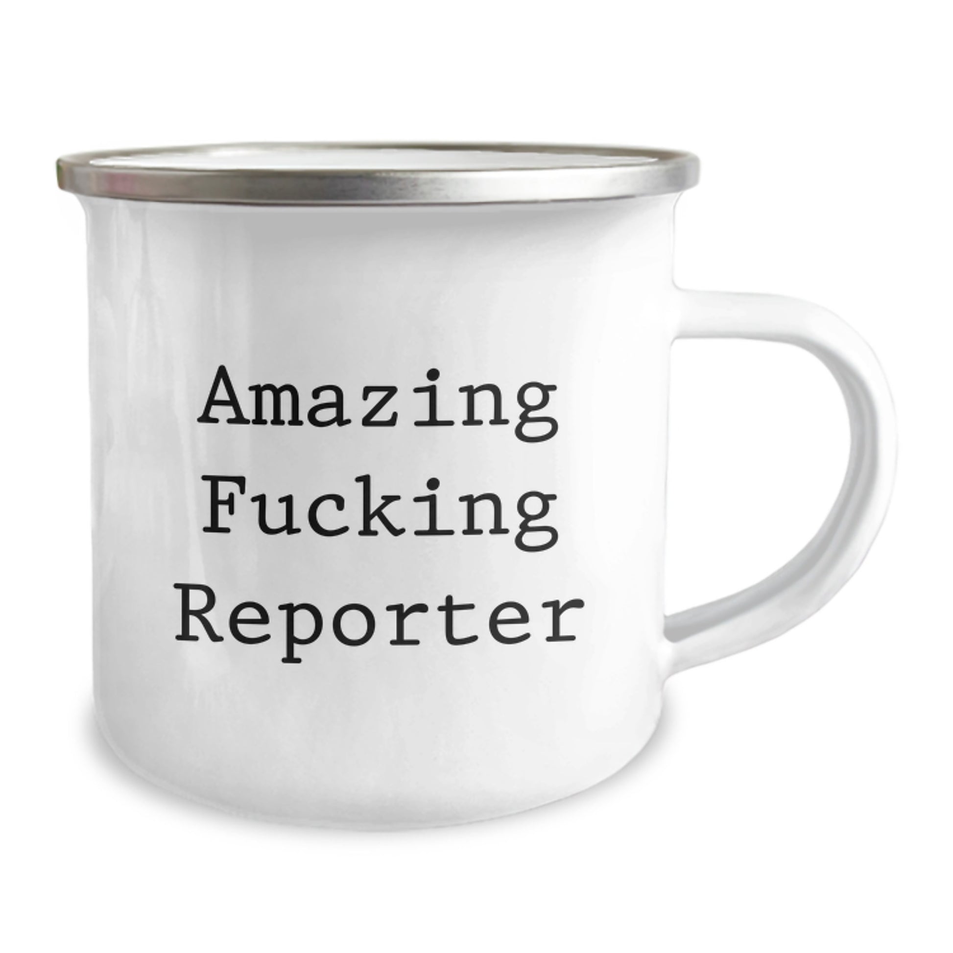 Funny Reporter Gifts for Him - Amazing F--king Reporter Camping Mug, Christmas Unique Gifts from Friends, Family, and Coworkers - Image 2