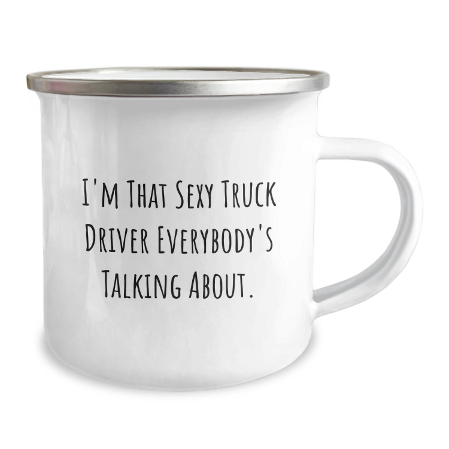 Gifts for Truck Driver Friends Unique Christmas Memorable Presents from Family - Sexy Truck Driver Camping Mug - Image 2