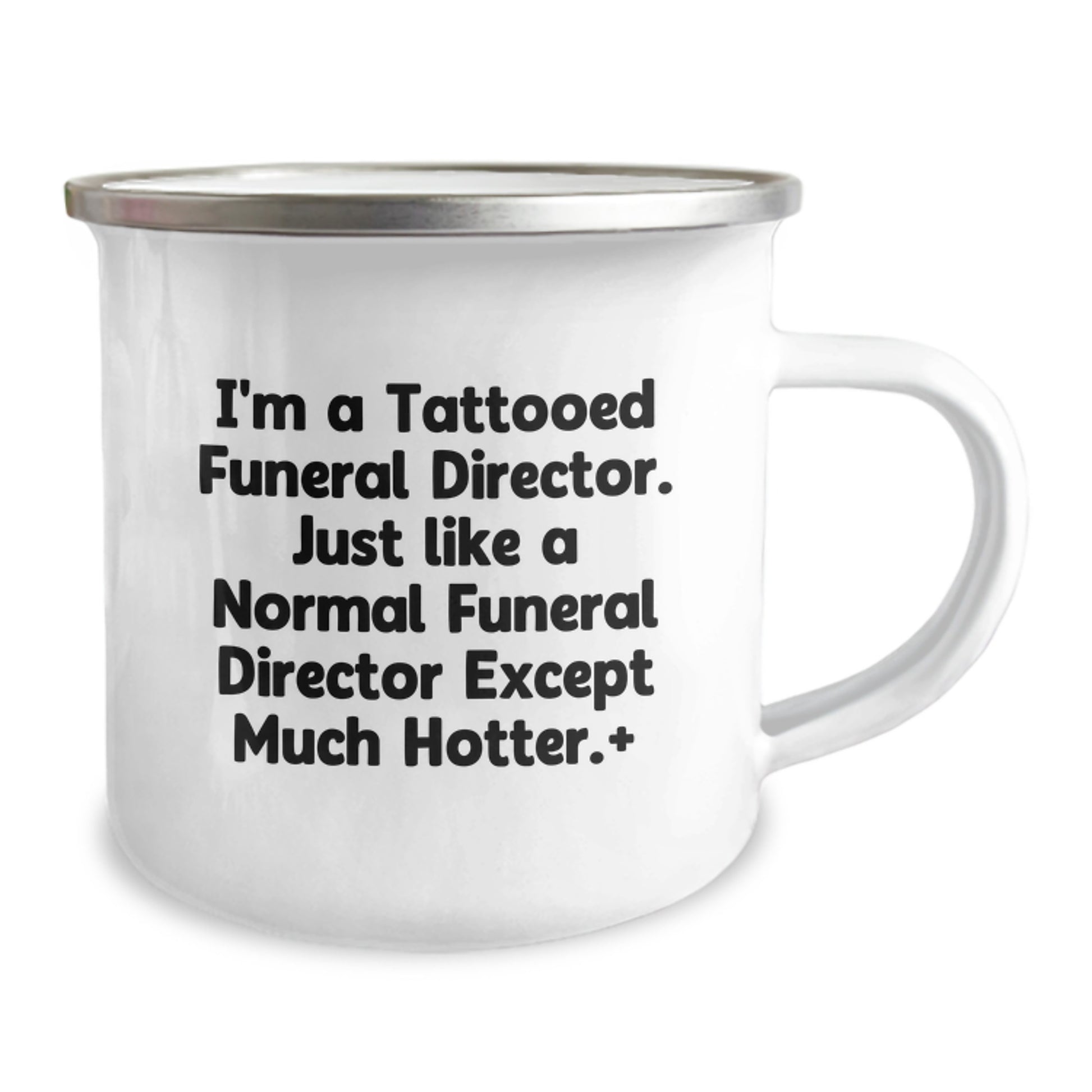 Funeral Director Christmas Unique Gifts from Friends for Men - Funny Tattooed Funeral Director Camping Mug, Hotter than Normal Directors - Image 2