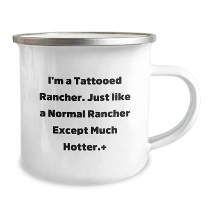 Tattoed Rancher Gifts from Friends and Family - Funny Rancher Camping Mug - Unique Christmas Unique Gifts for Men Ranchers - Image 2