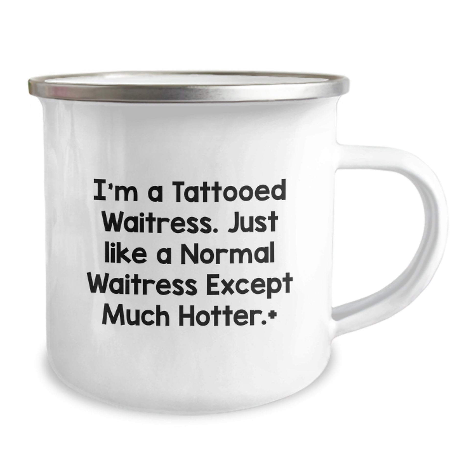 Funny Waitress Gifts for Her, I'm A Tattooed Waitress, Camping Mug for Christmas Unique Gifts from Friends - Image 2