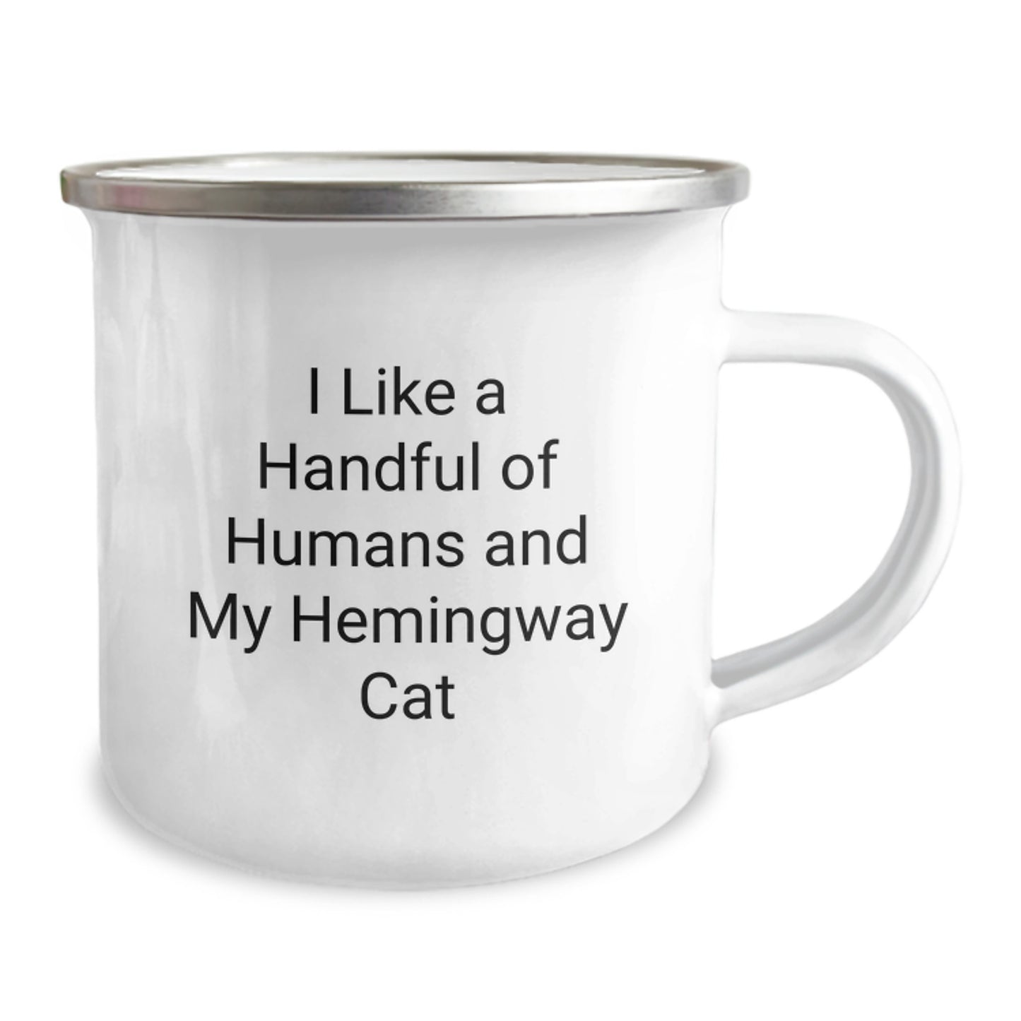 Funny Hemingway Cat Gifts from Men to Friends on Christmas Unique Mugs 12 oz Stainless Steel Camping Mug - Image 2
