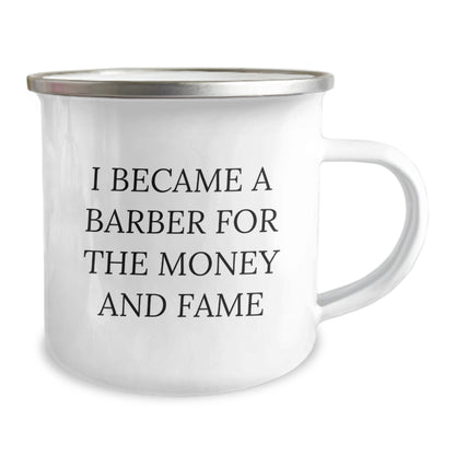 Funny Barber Quotes Christmas Unique Gifts from Friends to Barber Men, Unique Camping Mug for Barber Enthusiasts, Barber Inspired Mugs for Him - Image 2