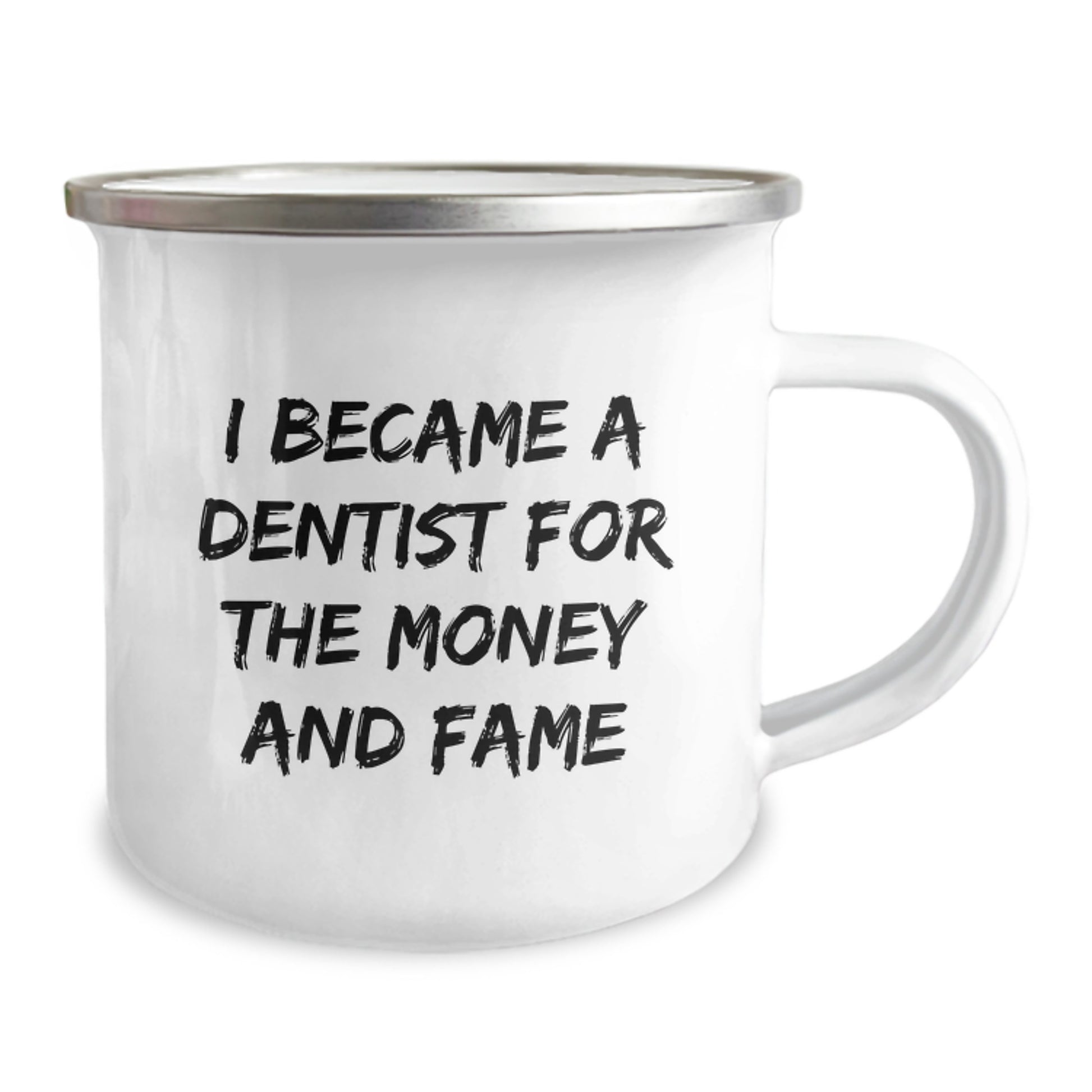 Gifts for the Dentist in Your Life - Funny 'I Became a Dentist for the Money and Fame' Camping Mug for Men Women Friends Family - Image 2