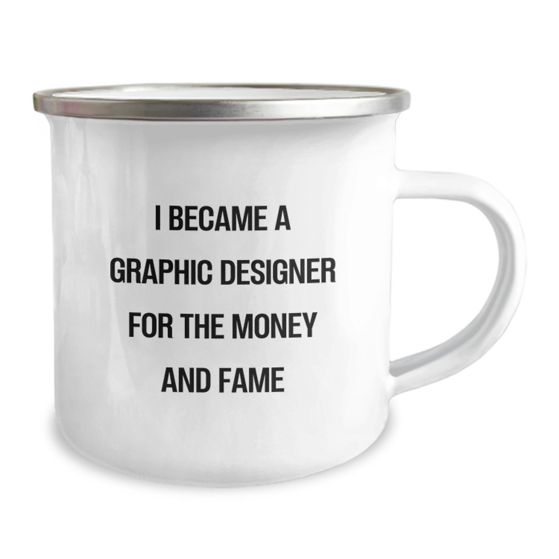 Funny Graphic Designer Gifts for Friends, Christmas Unique Mugs - 'I Became A Graphic Designer' Sarcastic Humor for Coworkers, 12 oz Stainless Steel with Enamel Finish - Image 2