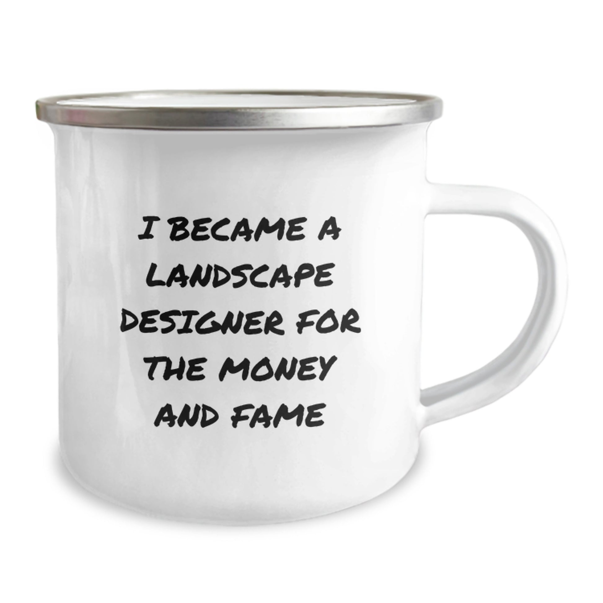 Funny 'I Became A Landscape Designer For The Money And Fame' Gifts from Friends for Men and Women - Landscape Designer Camping Mug, Christmas Unique Gifts - Image 2