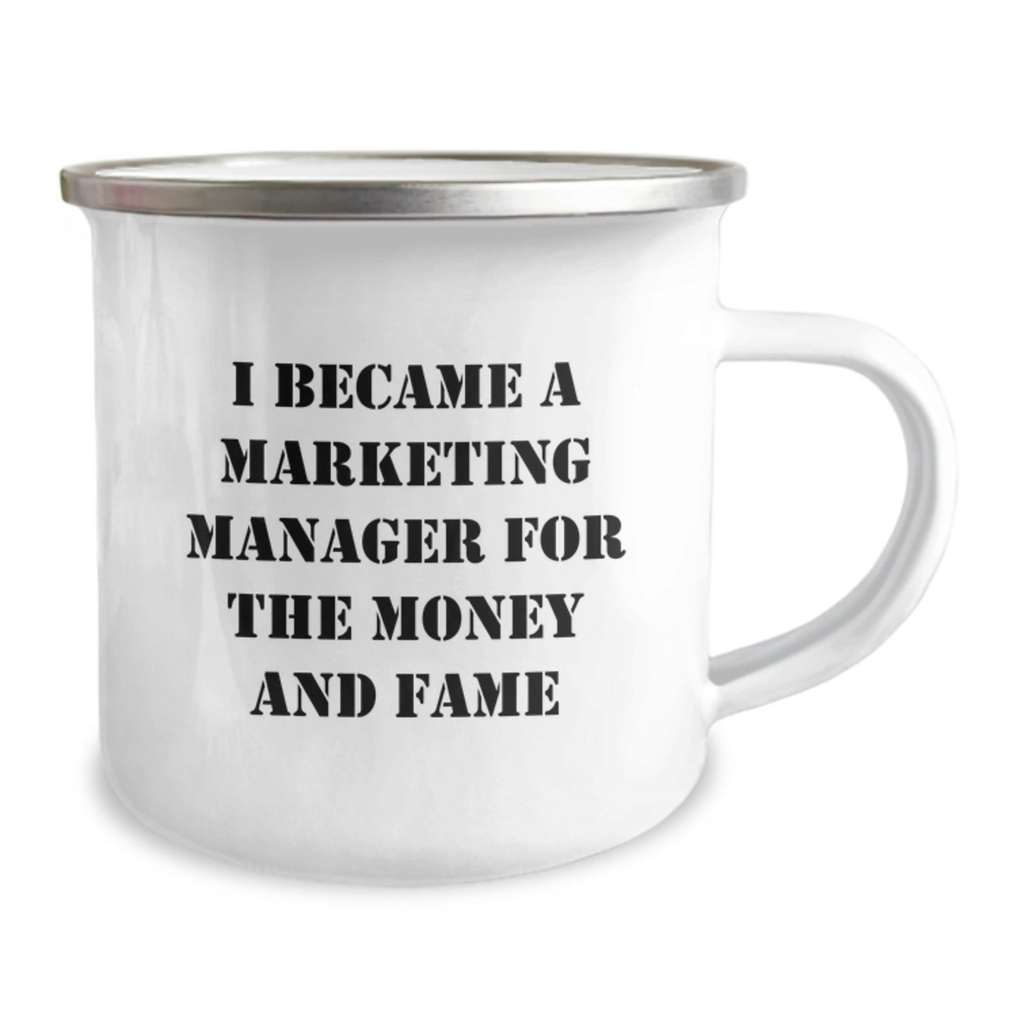 Funny Marketing Manager Gifts from Friends for Christmas, Gifts for Marketing Manager, Enamel Camping Mug - Image 2