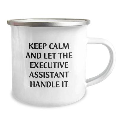 Funny Executive Assistant Gifts from Men - Keep Calm And Let The Executive Assistant Handle It Christmas Unique Gifts - Image 2