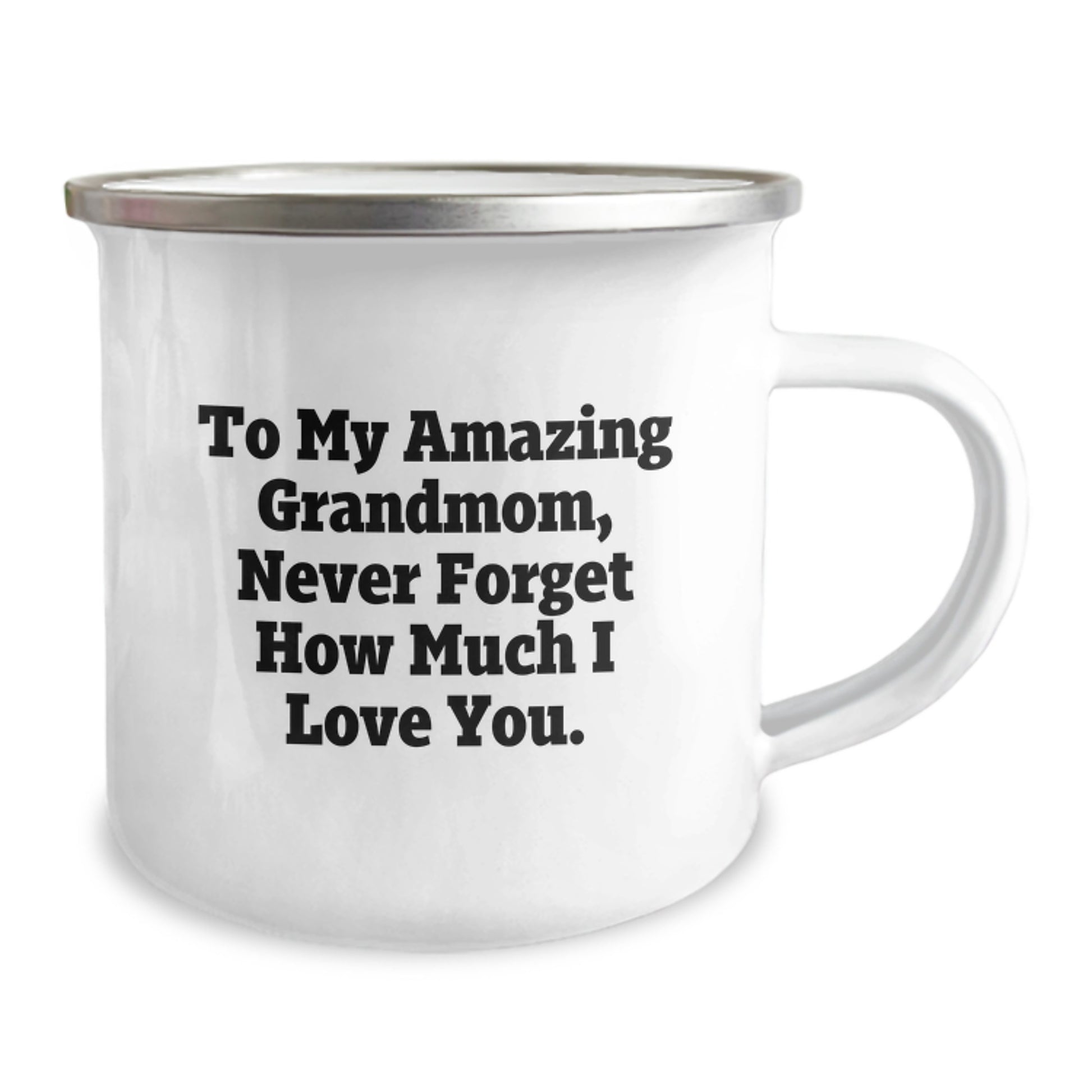 Funny Grandmom Gifts for Her - Christmas Unique Gifts from Men - 'To My Amazing Grandmom, Never Forget How Much I Love You.' Stainless Steel Camping Mug for Women - Image 2