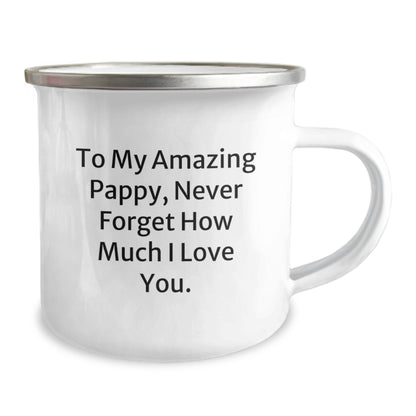 Funny Pappy Gifts from Men, To My Amazing Pappy, Never Forget How Much I Love You. Christmas Unique Camping Mugs for Pappy - Image 2