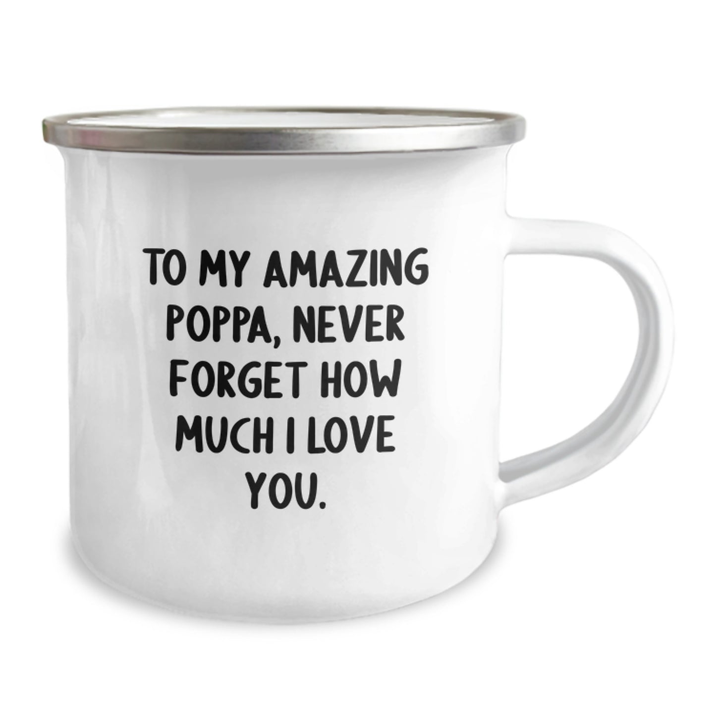 Funny Poppa Gifts from Family, Unique Camping Mug, To My Amazing Poppa Never Forget How Much Love You. - Image 2