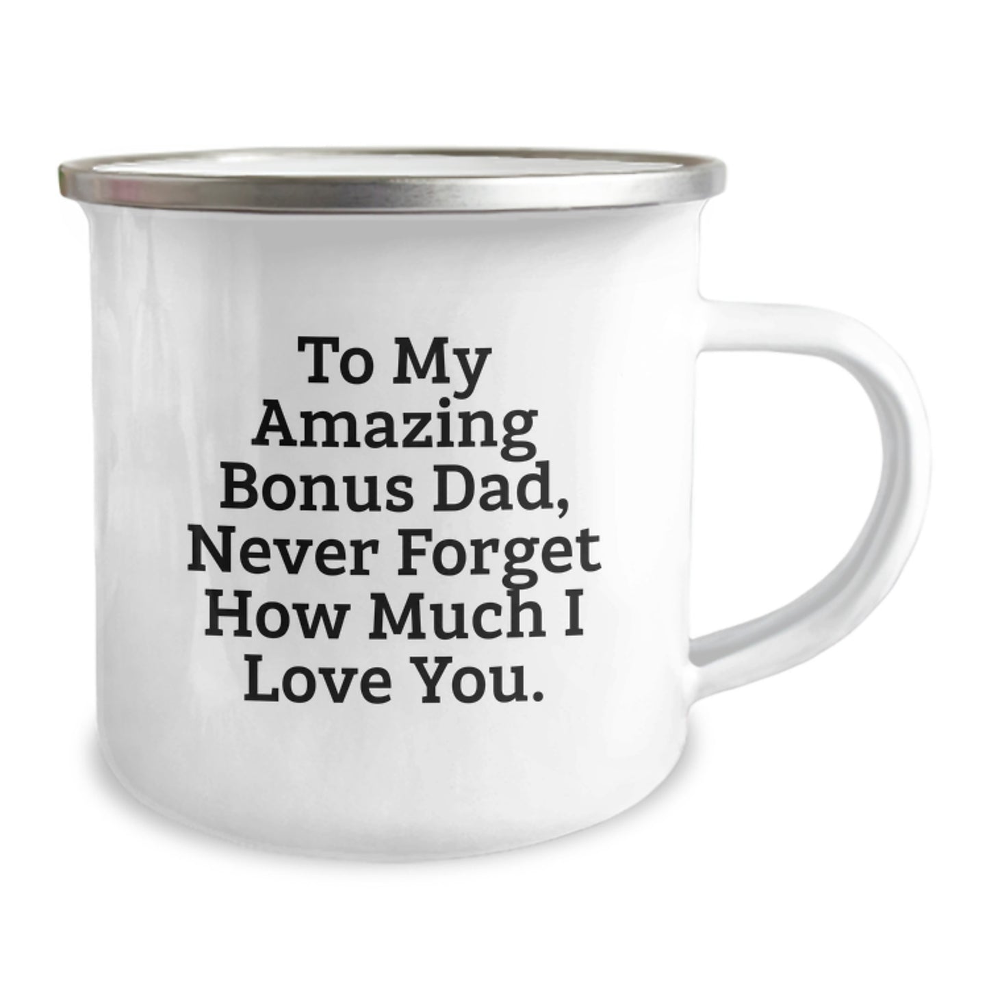 Funny Bonus Dad Gifts from Family - To My Amazing Bonus Dad - Christmas Unique Mugs for Men - Camping Mug with Inspiring Quote - Image 2