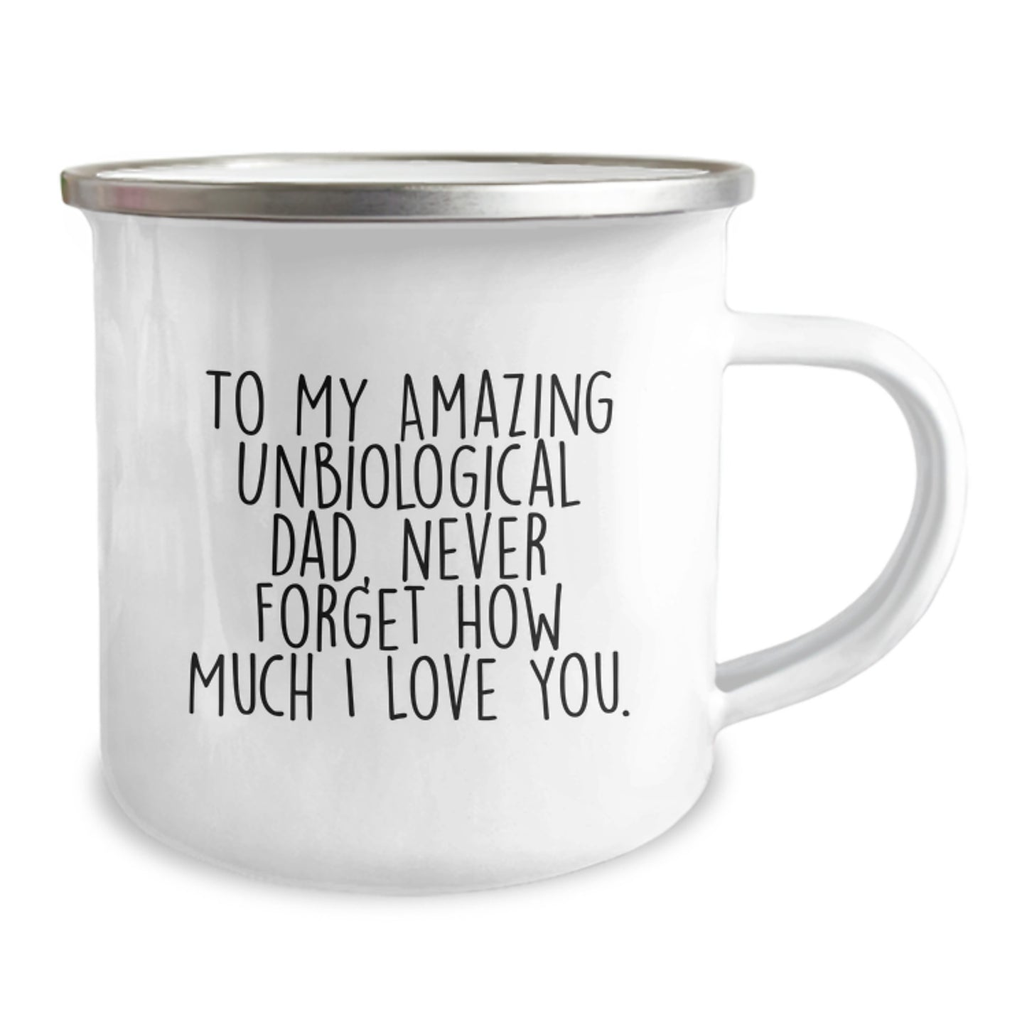 Christmas Unique Gifts for Unbiological Dad - Funny Quote Camping Mug Gifts from Family to Unbiological Dad - Image 2