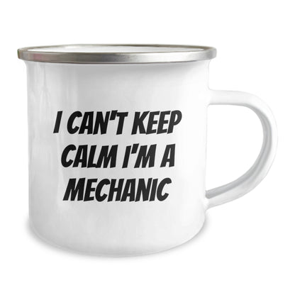 Funny Mechanic Gifts from Men for Mechanic - Camping Mug - 'I Can't Keep Calm I'm A Mechanic' Christmas Unique Gifts - Image 2