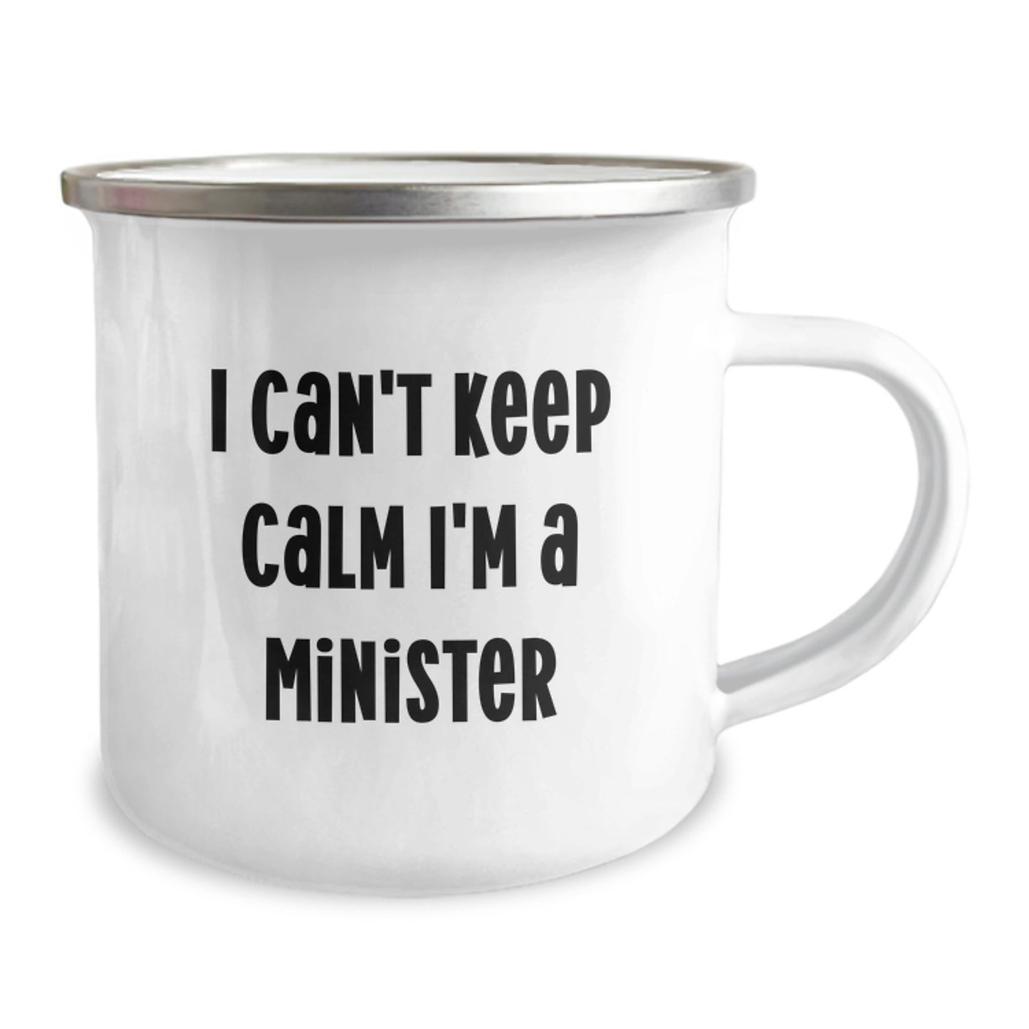 Funny Minister Gifts from Men to Minister Friends and Family, I Can't Keep Calm I'm A Minister Camping Mug for Christmas Unique Gifts - Image 2