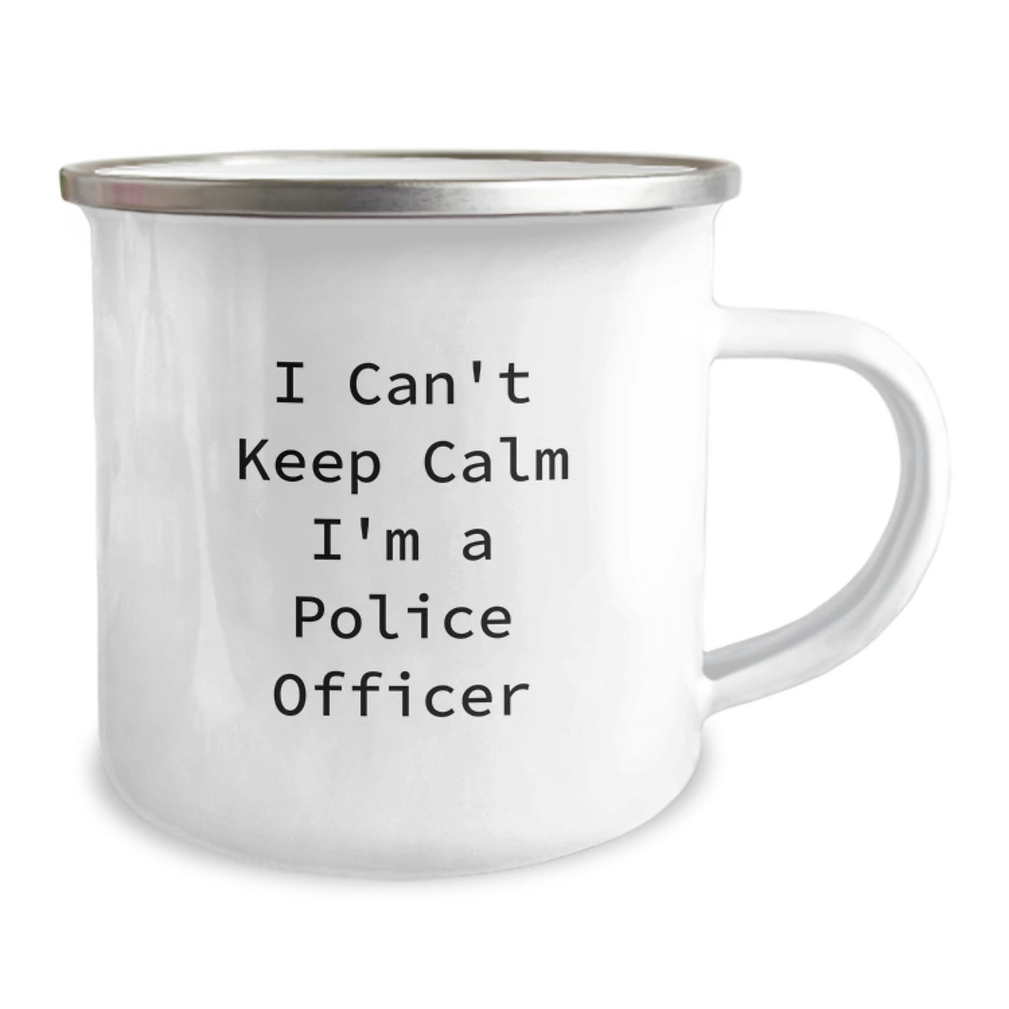 Funny Police Officer Gifts, I Can't Keep Calm I'm A Police Officer, Unique Christmas Mugs for Police Officers, Men, Women, Coworkers, Friends, Camping Mug, Stainless Steel, 12 oz Capacity - Image 2