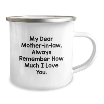 Funny Mom in Law Gifts Christmas Unique Presents from Son or Daughter for Camping Mug with Always Remember How Much I Love You. - Image 2