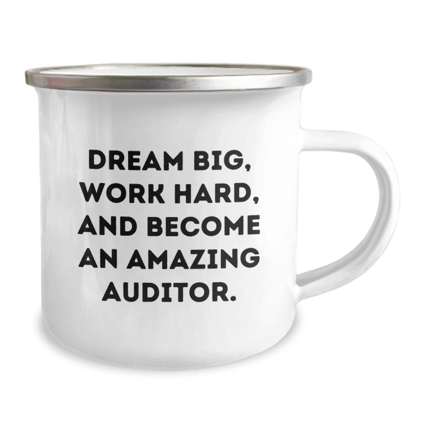 Funny Auditor Gifts for Men from Friends - Camping Mug with Dream Big Quote - Perfect for Christmas Unique Gifts - Image 2