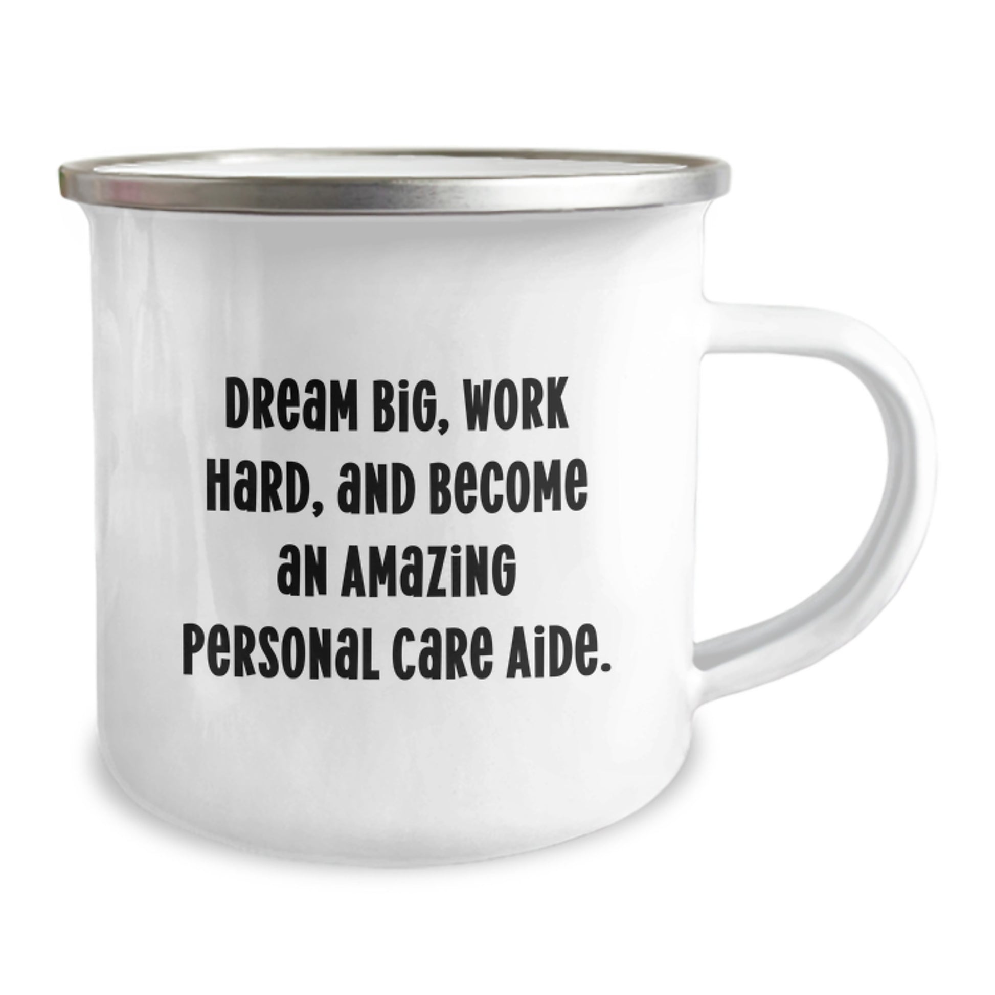 Personal Care Aide Gifts, Dream Big, Work Hard, Funny Camping Mug for Birthday from Friends - Image 2