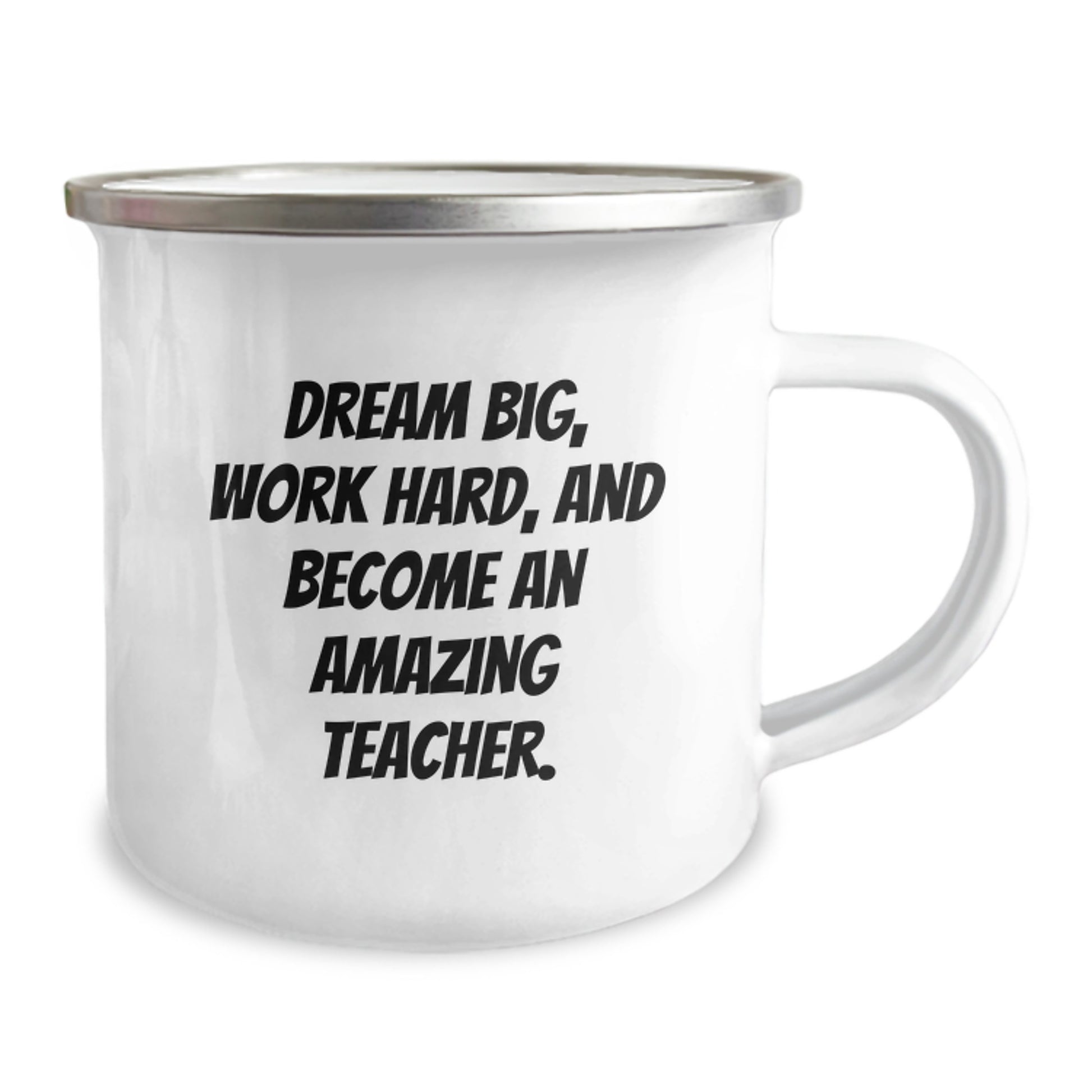 Inspirational Teacher Gifts for Birthday - 'Dream Big' Funny Camping Mug, Gifts from Friends to Teachers, 12 oz Stainless Steel with Enamel Finish - Image 2