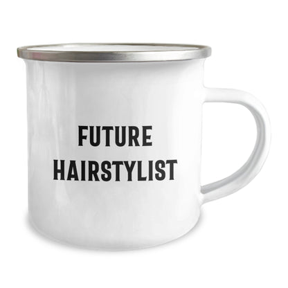 Gifts from Friends for Future Hairstylist, Funny Camping Mug for Christmas Unique Gifts, Inspirational Quote on Stainless Steel Mug - Image 2