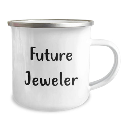 Funny Inspirational Jeweler Gifts from Friends for Men, Camping Mug, 'Future Jeweler', Unique Christmas Unique Gifts - Image 2