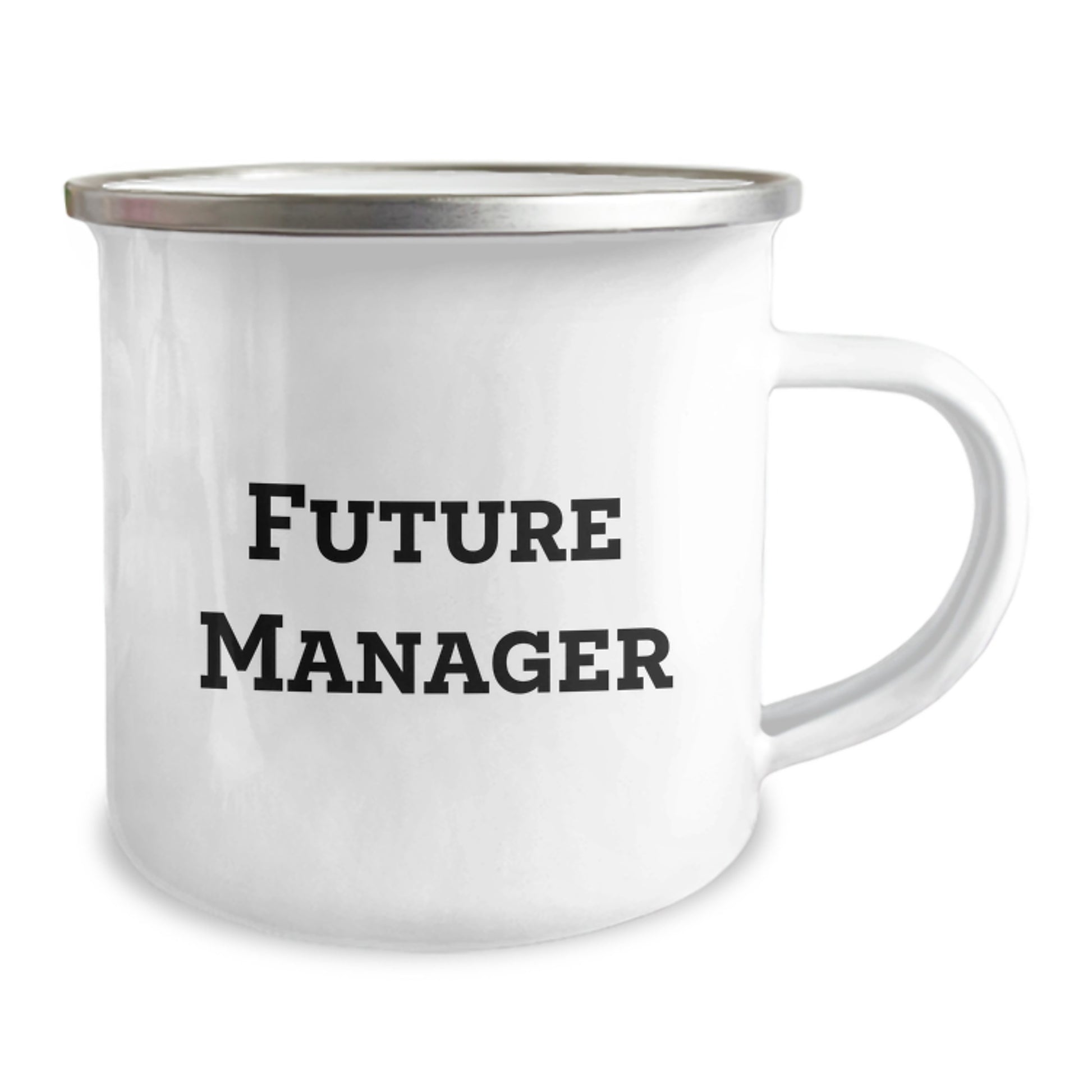 Funny Quote Manager Gifts from Friends Unique Christmas Unique Gifts for Men Camping Mug, 12 oz Stainless Steel Enamel Finish - Image 2