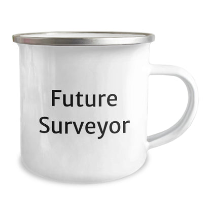 Funny Quote Future Surveyor Gifts from Friends to Surveyor Men Camping Mug Christmas Unique Presents - Image 2