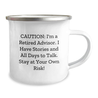 Funny Advisor Gifts, Caution Witty Camping Mug for Advisor, Christmas Unique Presents from Friends - Image 2
