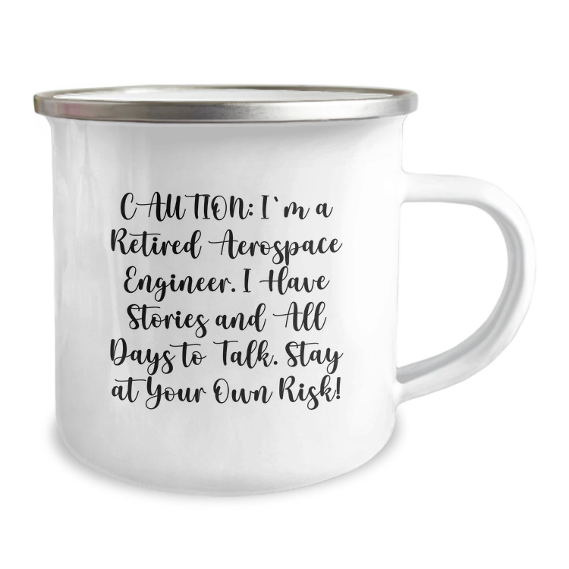 Funny Aerospace Engineer Gifts from Friends - Christmas Unique Mugs for the Man Who's Retired but Still Loves to Talk - 12 oz Stainless Steel Camping Mug - Image 2