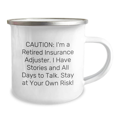 Funny Insurance Adjuster Gifts for Men - Christmas Unique Insurance Adjuster Camping Mug by Insurance Adjuster, Funny Quote - Image 2