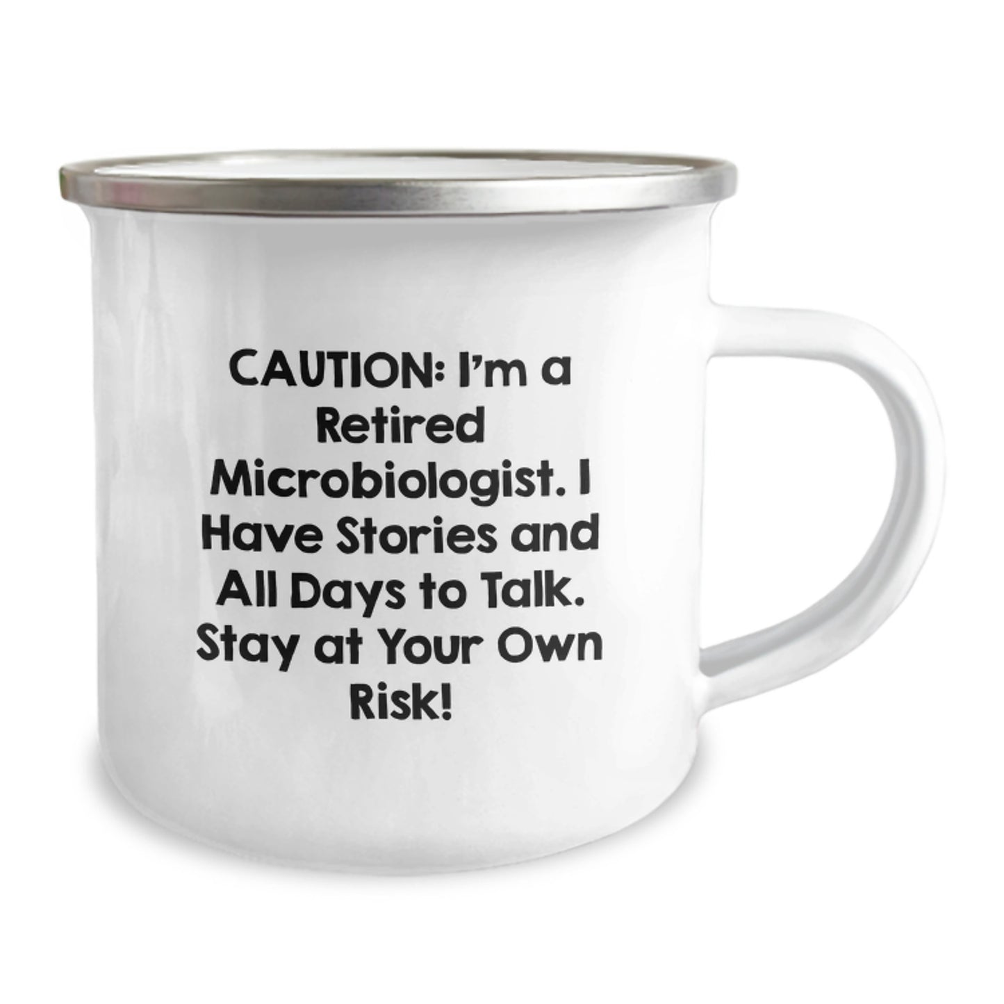 Funny Microbiologist Gifts - Camping Mug for Microbiologist Friends, Unique Christmas Unique Gifts from Men to Women, Stay At Your Own Risk - Image 2