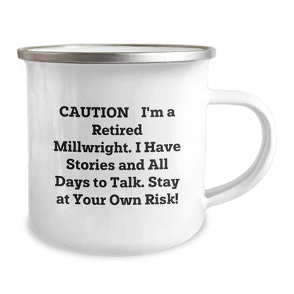 Funny Millwright Gifts from Friends & Family - Millwright Camping Mug - Stay at Your Own Risk! - Image 2