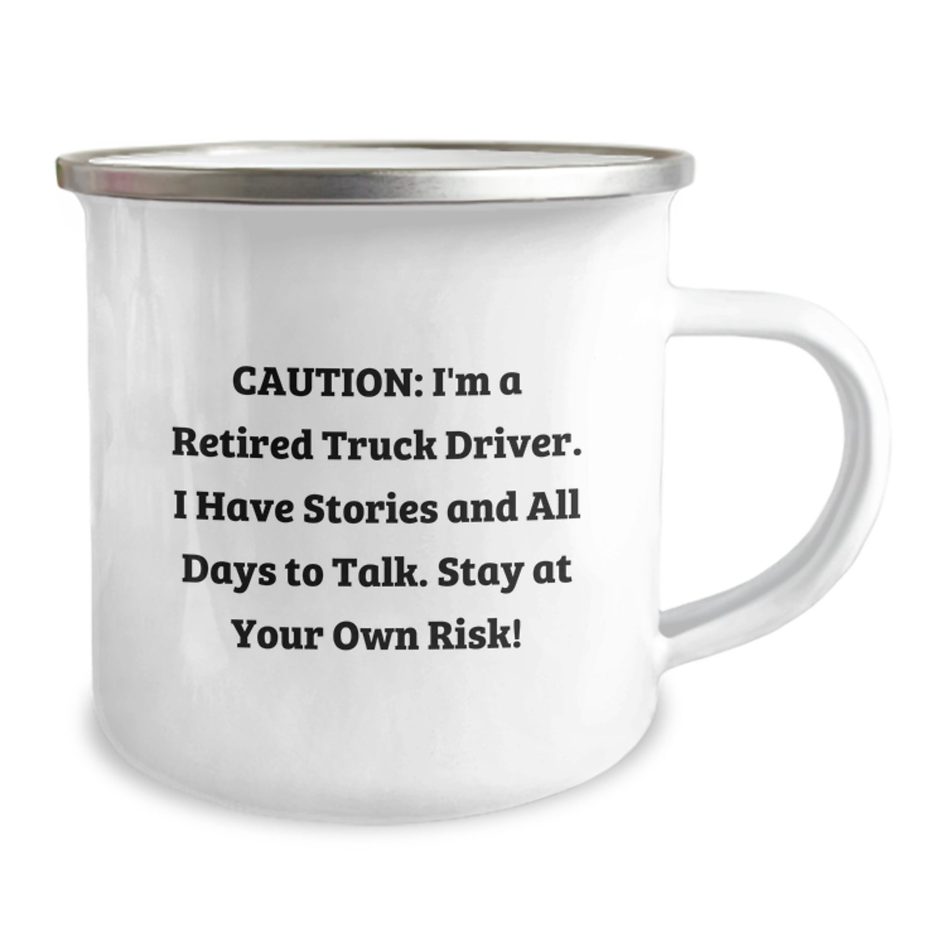Funny Truck Driver Gifts from Friends for Him, Christmas Unique Mugs for Truckers, Camping Mug with 'I'm A Retired Truck Driver, I Have Stories...' - Image 2