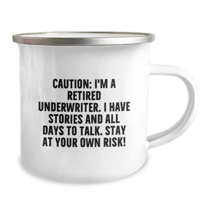 Funny Underwriter Mug Gifts for Him, Unique Camping Mugs from Friends for Underwriter on Christmas - Image 2