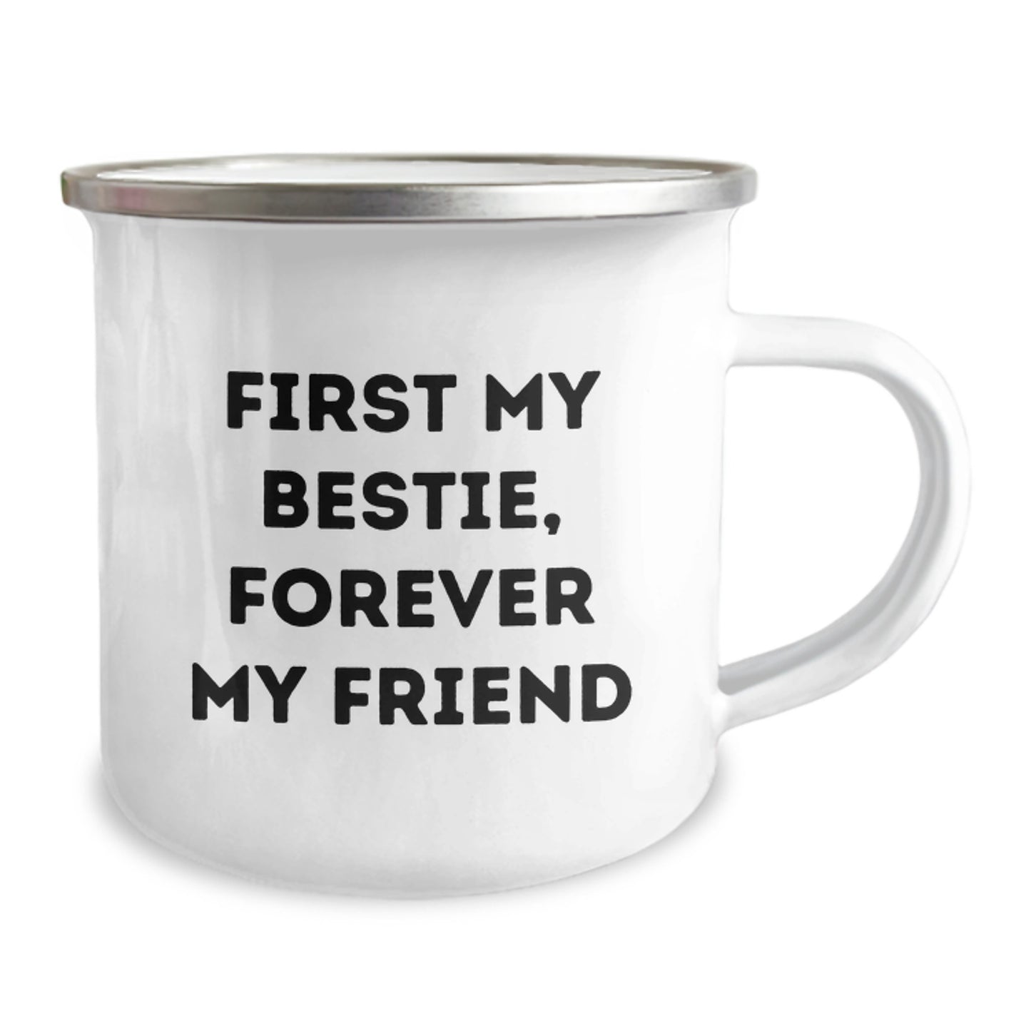 Funny Bestie Gifts for Women, Custom Camping Mug with Forever My Friend Quote, Perfect Christmas Memorable Present from Friends - Image 2