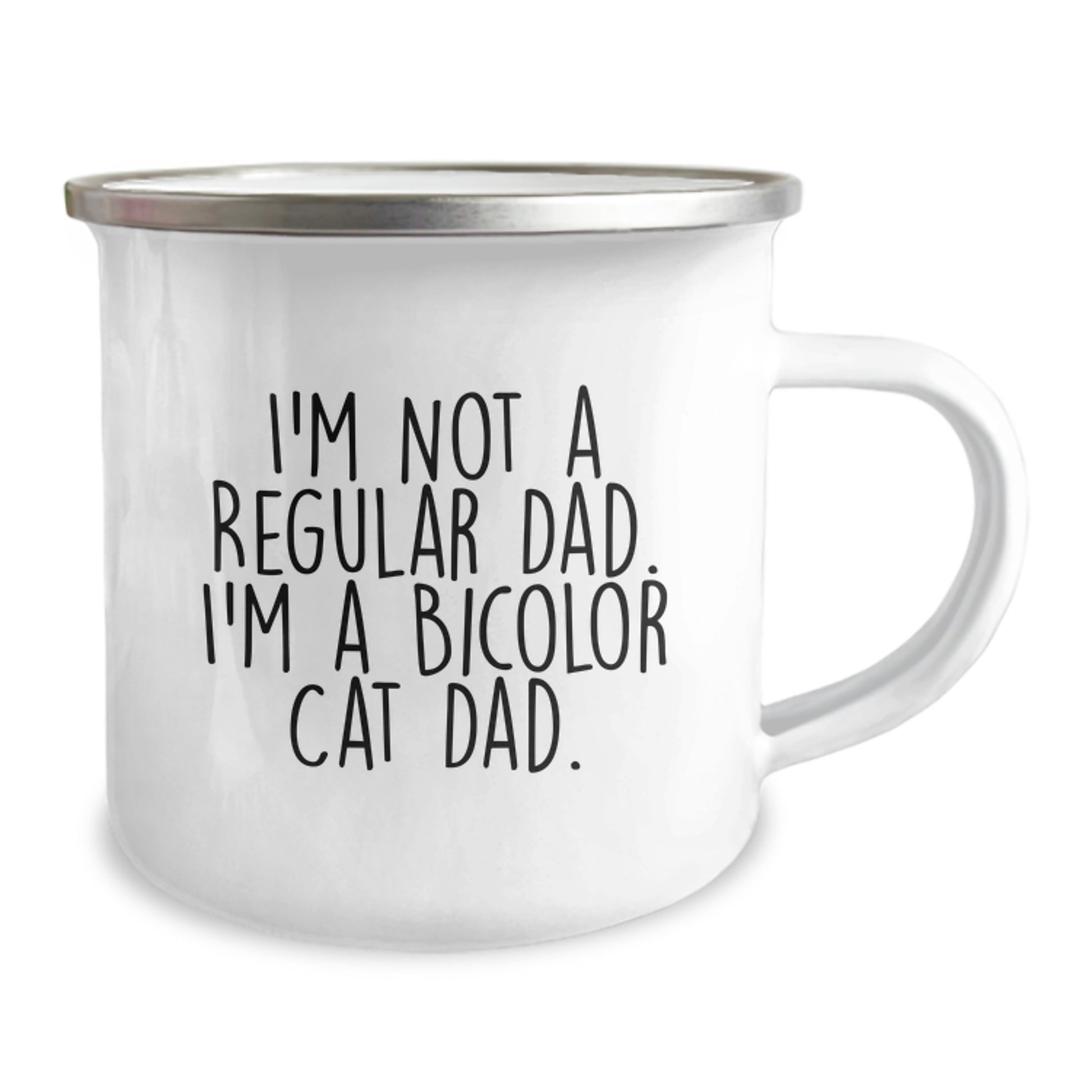 Funny Bicolor Cat Dad Camping Mug Gifts for Men from Friends and Family, Perfect Christmas Unique Present - Image 2