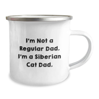 Siberian Cat Dad Funny Camping Mug Gifts from Friends for Birthday, 'I'm Not A Regular Dad. I'm A Siberian Cat Dad.' - Image 2