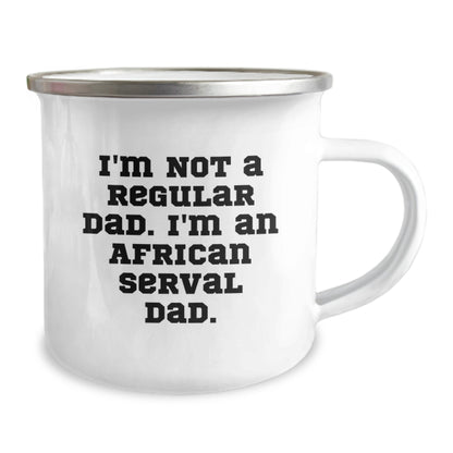 Funny African Serval Cat Gifts from Dad, African Serval Cat Dad Camping Mug, Ideal Gift for Dad on Christmas Unique Gifts - Image 2