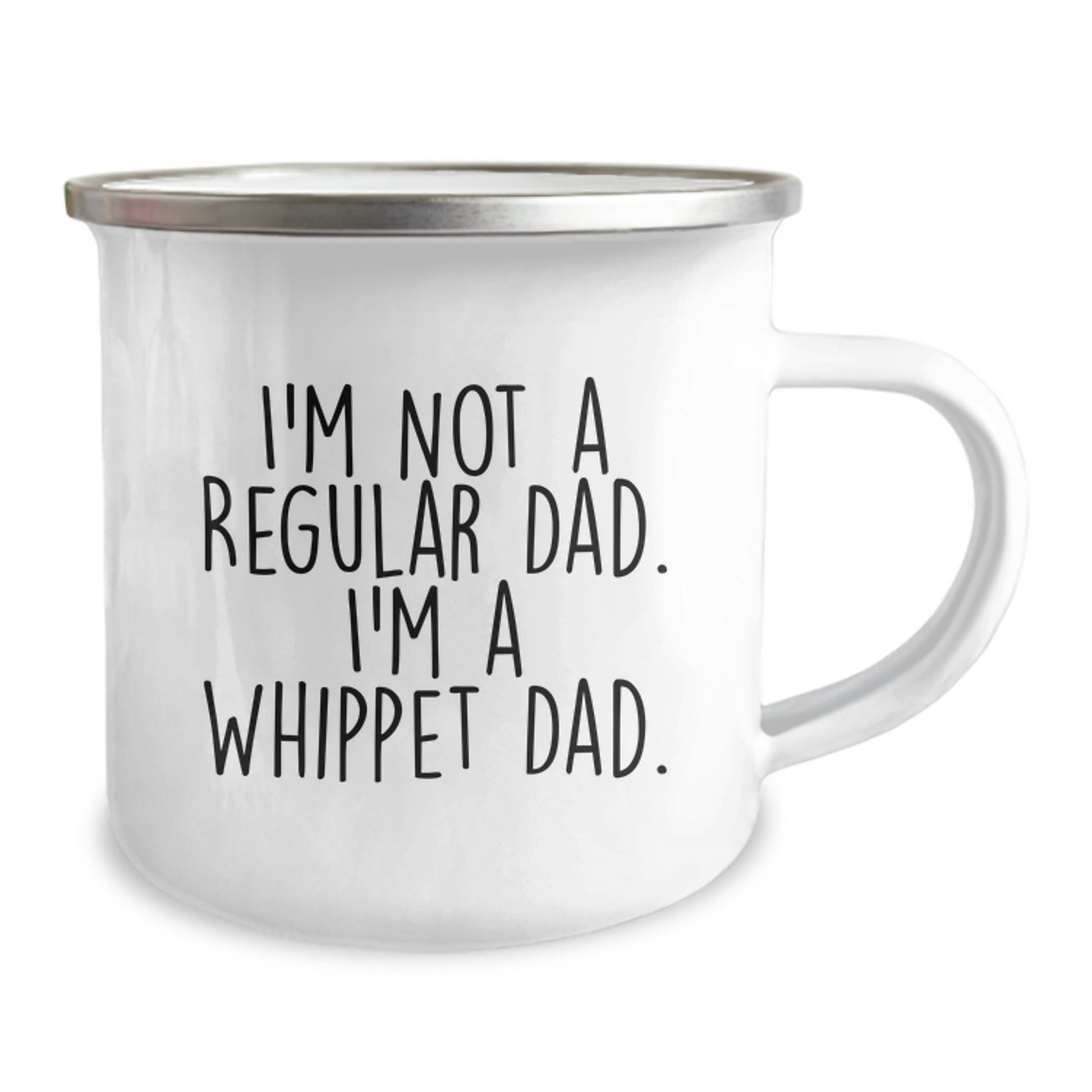 Funny Whippet Dog Gifts for Dad, Christmas Unique Presents for Whippet Dad Men, I'm Not A Regular Dad I'm A Whippet Dad Stainless Steel Camping Mug - Image 2
