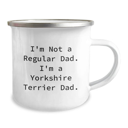 Yorkshire Terrier Dad Funny Camping Mug Gifts from Family for Birthday, 'I'm Not A Regular Dad. I'm A Yorkshire Terrier Dad.' - Image 2