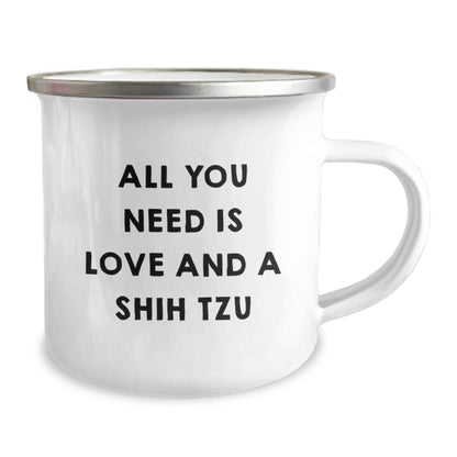 Shih Tzu Dog Lovers Gifts, Funny Quote Camping Mug Christmas Unique Presents from Friends to Family - Image 2