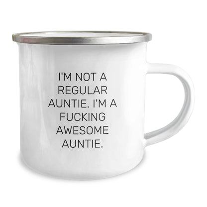 Funny Camping Mugs Gifts from Family for Auntie - I'm Not A Regular Auntie. I'm A F--king Awesome Auntie. - Christmas Unique Gifts for Aunties - Image 2