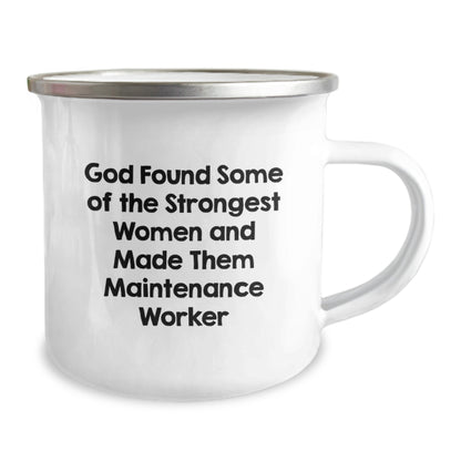 Funny Maintenance Worker Gifts for Friends and Family, Camping Mug, Christmas Unique Gifts from God to Men and Women - Image 2
