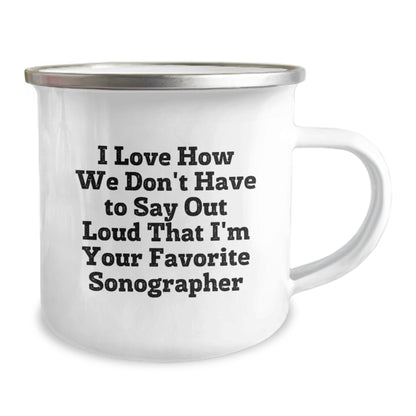 Funny Sonographer Christmas Unique Gifts from Coworkers to Favorite Sonographer, Unique Camping Mug - Image 2