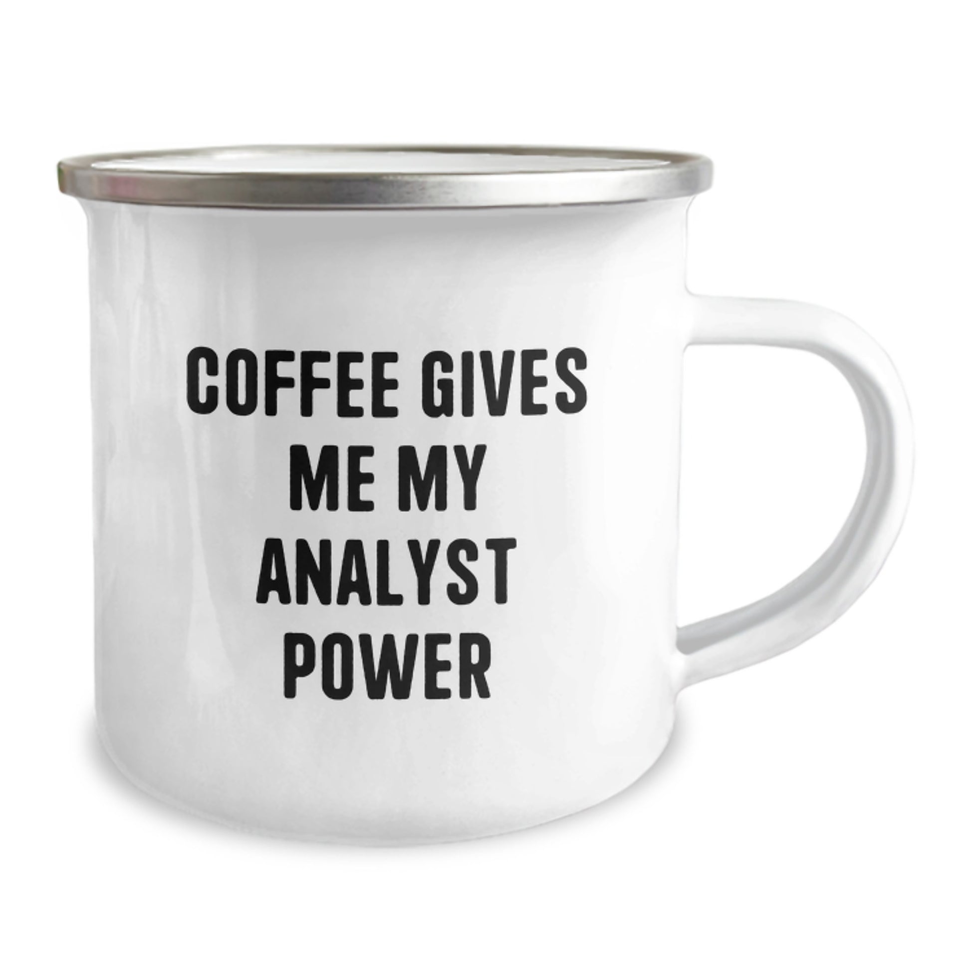 Funny Analyst Gifts, Camping Mug, Christmas Unique Presents for Men, Women, Friends, Coworkers from Family with Coffee Gives Me My Analyst Power Quote - Image 2