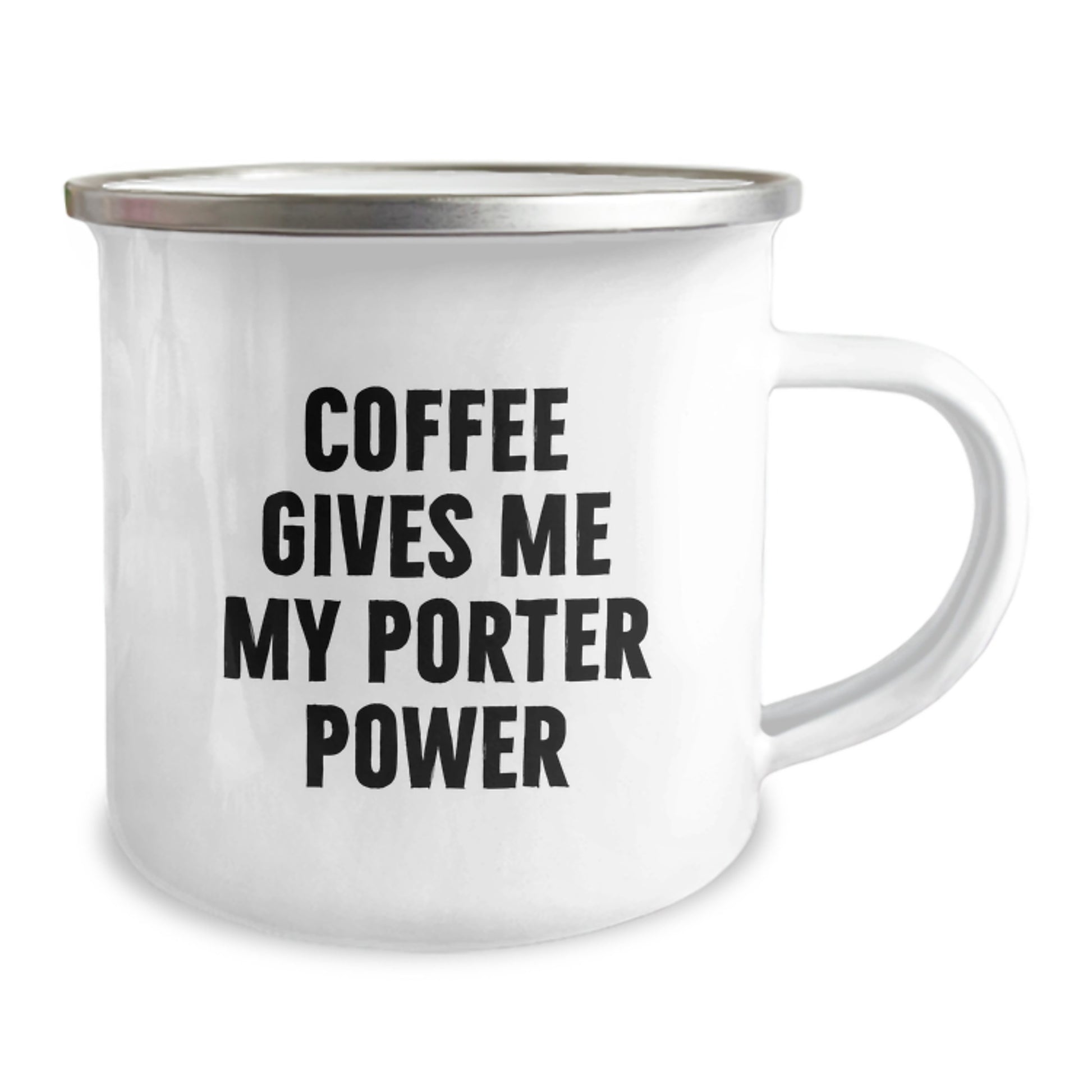 Funny Porter Gifts from Men, Unique Christmas Mugs for Porter, Camping Mug with Coffee Gives Me My Porter Power - Image 2