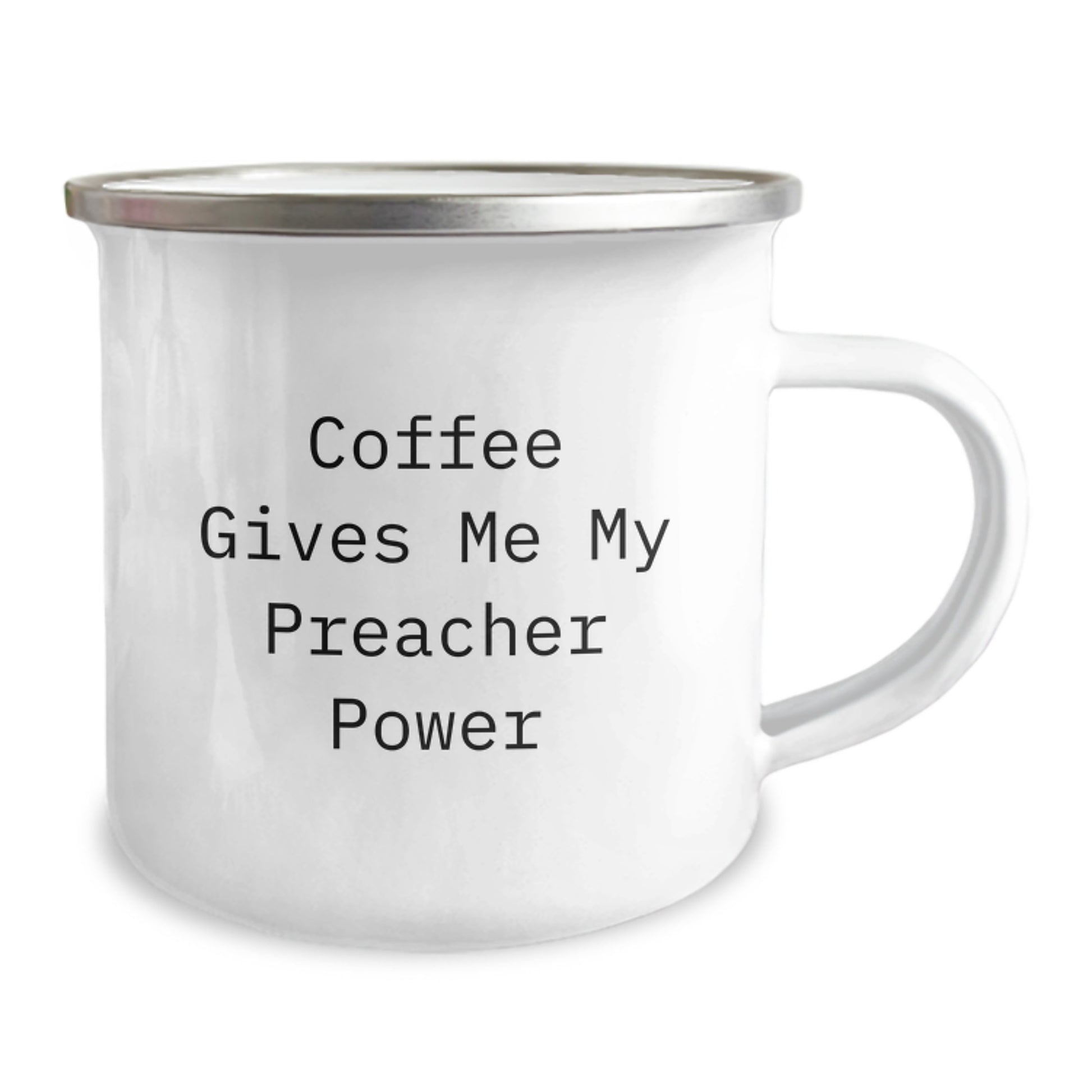 Funny Preacher Gifts from Friends, Unique Camping Mugs for Men Preacher, Christmas Unique Gifts - Coffee Gives Me My Preacher Power - Image 2