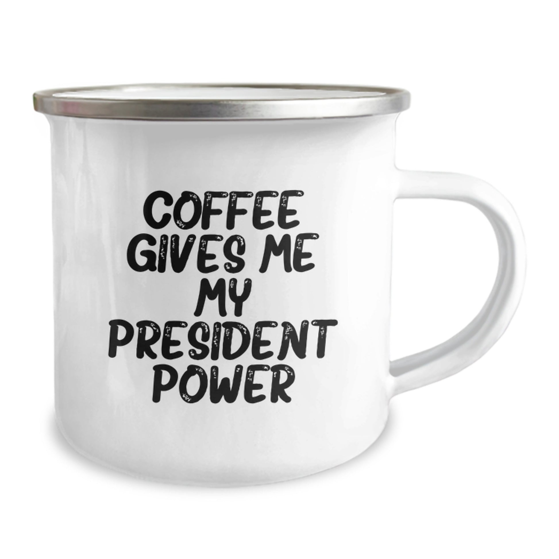 Funny President Gifts, President Christmas Unique Gifts, Gifts from Friends to President, President Camping Mug with Coffee Gives Me My President Power - Image 2